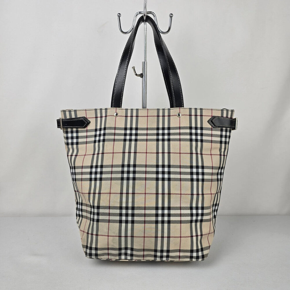 Burberry London Blue Label Plaid Tote Purse